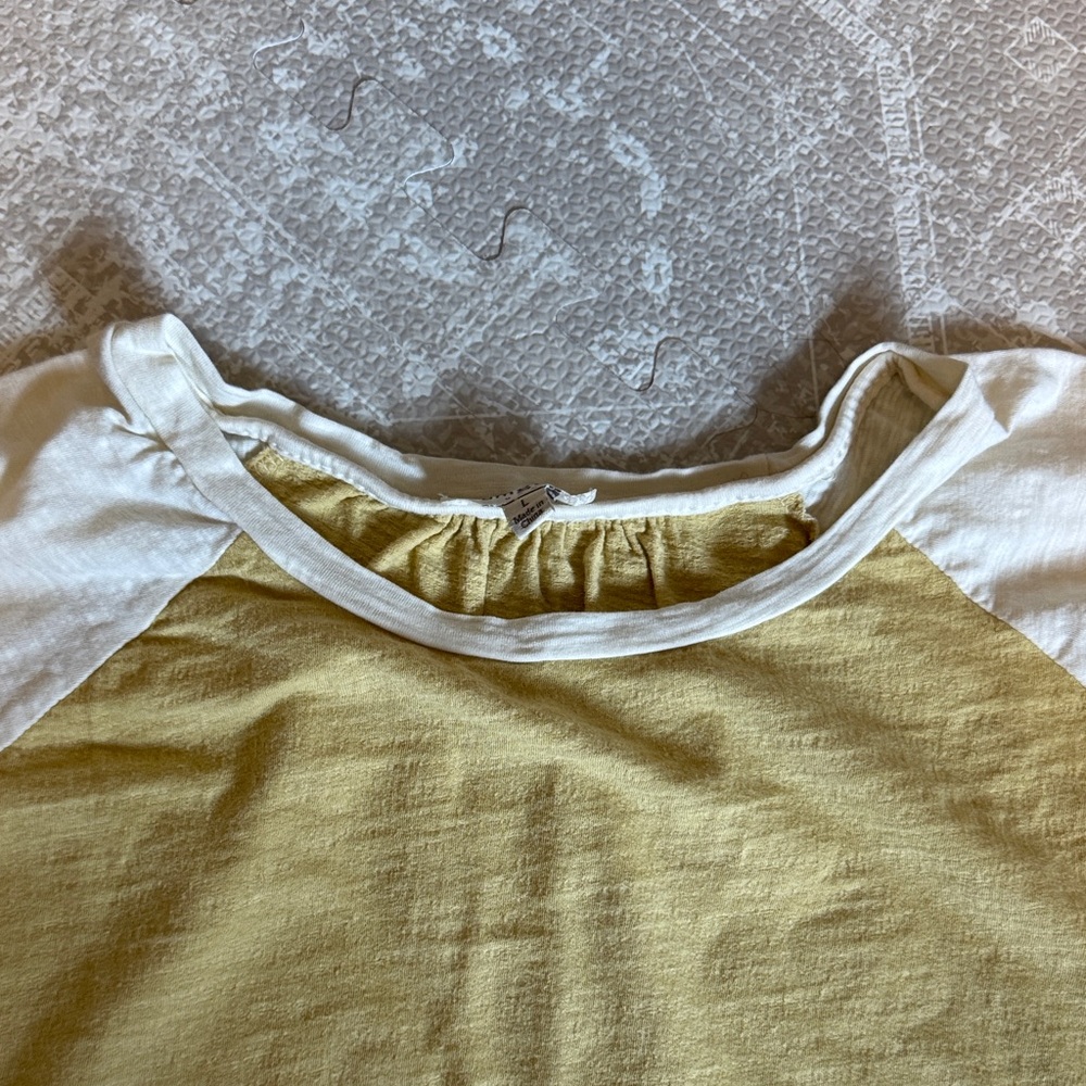 Umgee Yellow & White Puff-Sleeve Floral Mix Top - Picture 4 of 13